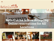 Tablet Screenshot of bellocucina.com